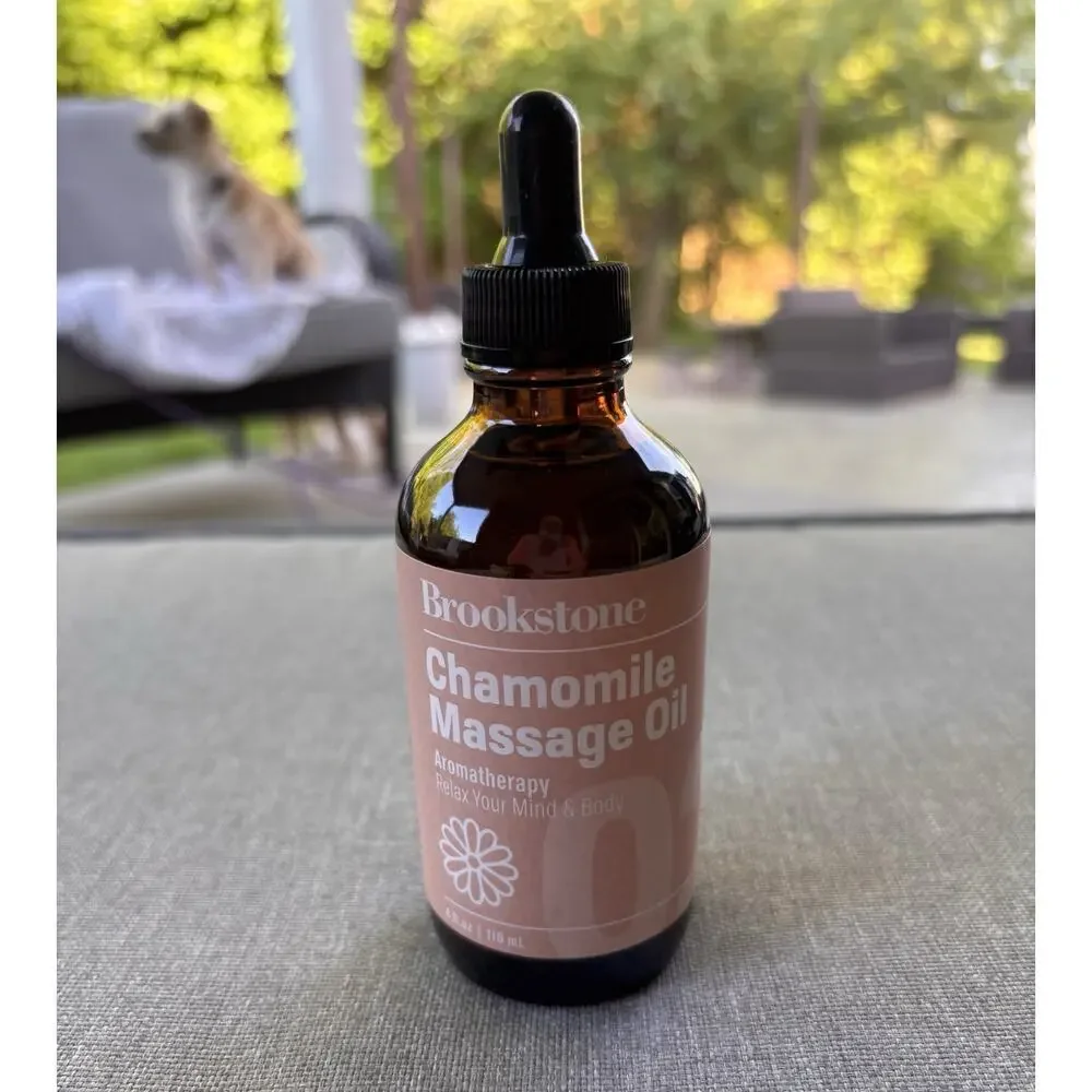 New BROOKSTONE CHAMOMILE Multi Use Massage Oil 4 fl oz Aromatherapy